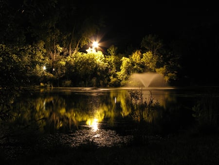 Night Reflections - still, calm, clear, dark