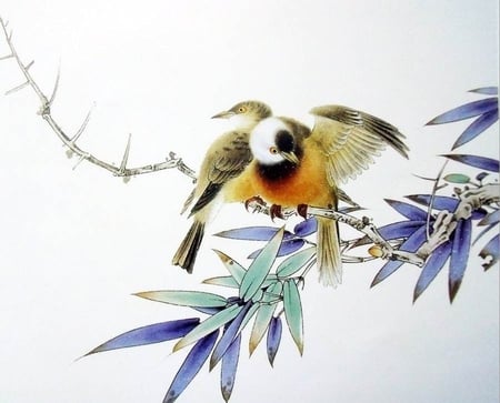 Tao Yuan - animal, bird, tao yuan, painting, art