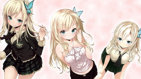 anime - anime, girl, long blond hair, boku wa tomodachi ga sukuna