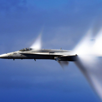 F-18 in Transonic Flight