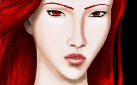 Red Beauty - beauty, 3d, anime, red