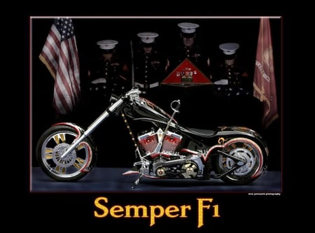 USMC chopper - picture, usmc, 03, 08, 2012, motorcycle