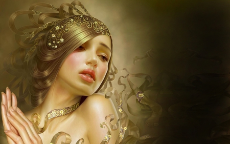 fair maiden - woman, beauty, abstract, fantasy