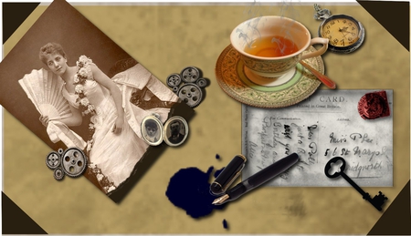 Memories - victorian, background, old, wallpaper