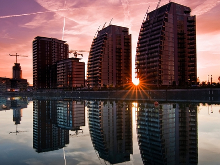 Buildings Reflection - picture, buildings, reflection, beautiful