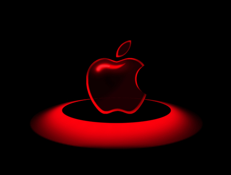 Red Apple Mac - computer, technology, apple, red