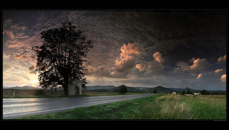 Dark skies ahead - nature, sky, field, beautiful