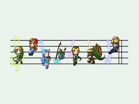 music time - music, link, fairy, zelda, video game