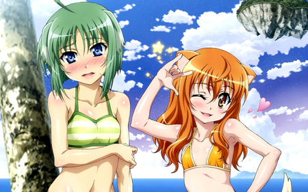 cute bikini girls - pretty, girls, cute, anime