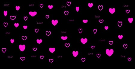 LOVE - abstract, black, love, hearts