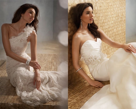 Which shall I choose...? - woman, beauty, photography, design, choose, bride, wedding dress, model, gorgeous, amazing, fabulous, pretty, brunette, bracelet, lady, girl, jim hjelm, white dress, stunning, teresa moore, gown, romantic, beautiful, charming, sweet, indecision, fantastic