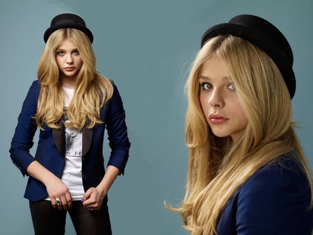 Chloe Moretz - hat, chloe moretz, moretz, beautiful, model, chloe, blonde, actress