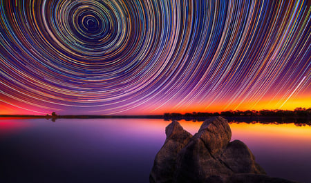 Australian Dawn - lake, australia, colour, dawn