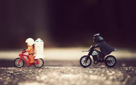 quick getaway - abstract, photography, starwars, lego