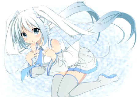 vocaloid - anime, vocaloid, white, miku