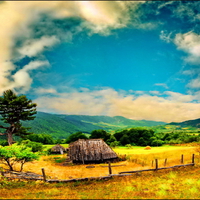 Shabby house in the mountain