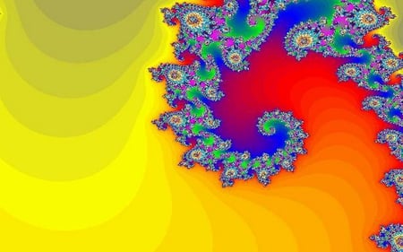 Fractal13 - red, designs, yellow, fractal, blue, art, green