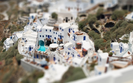 Santorini Miniature - houses, santorini, beautiful, miniature, architecture, city, greece