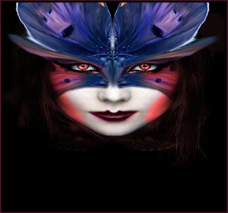 Dark_TaleS - beauty, mask, woman, dark