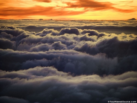 Hawaiian sunset - cloud, hawaii, sunset, sky