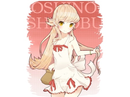 Oshino Shinobu - nisemonogatari, shinobu, cute, long hair, oshino