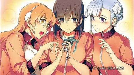 Rinne no Lagrange - madoka, muginami, rinne no lagrange, vox, friends, laffinty, blush