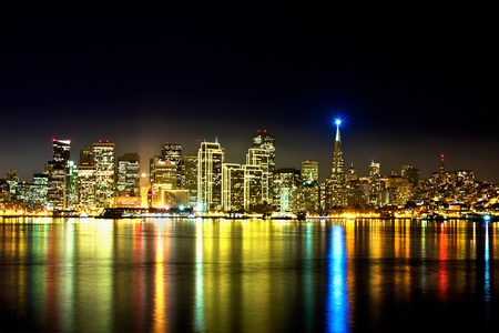 San-Francisco - san-francisco, picture, beautiful, lights, at night