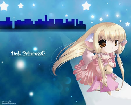 Chii-chan - anime, chobits, cute, chii-chan, night