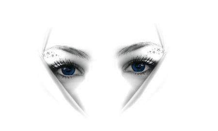 the eye - eye, art, lovely, white  brow