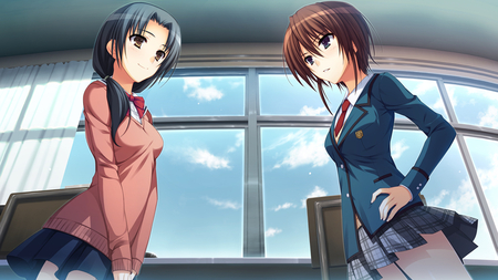 school girls - pretty, girls, cute, anime